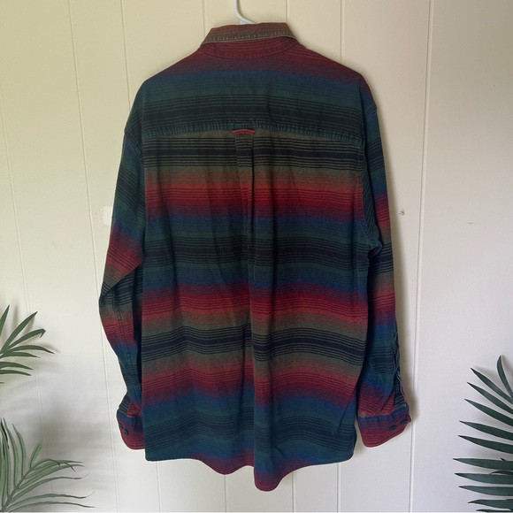 Woolrich Men's Red and Green Striped Shirt - Picture 4 of 4